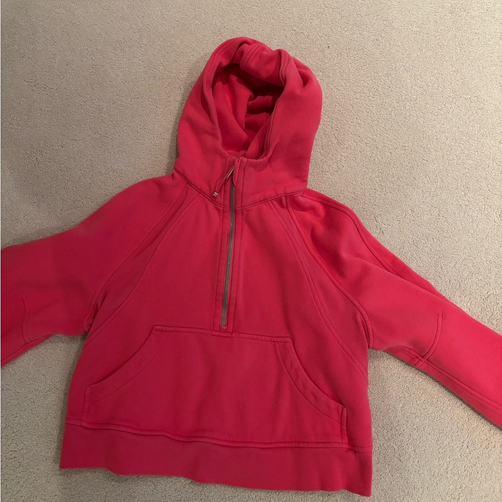 Scuba oversized half-zip hoodie